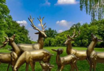 南通群雄逐鹿，高贵精美的鹿雕塑