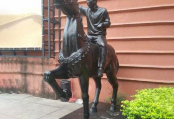 南通独一无二的骑马雕塑