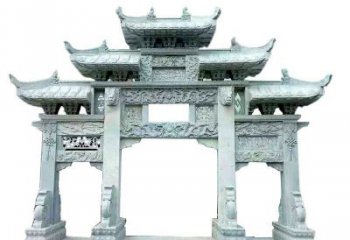 南通中领雕塑仿古牌坊石雕定制
