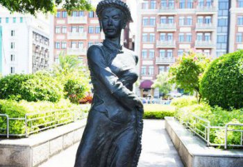 南通民族风情女性青铜雕塑