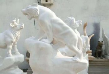 南通中领雕塑：汉白玉老虎雕塑