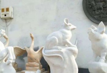 南通独具个性的汉白玉老鼠石雕