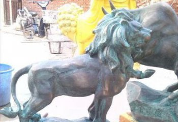 南通象征霸气，越狱青铜狮子雕塑