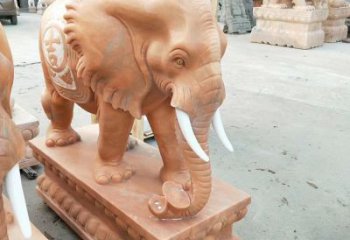 南通中领雕塑-浪漫晚霞里的大象雕塑