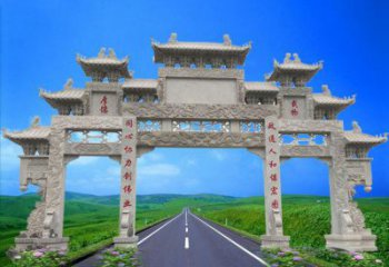 南通领雕塑定制大型牌楼雕塑