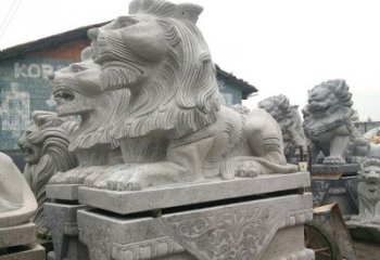 南通优质石雕汇丰狮子雕塑