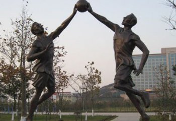 南通铜雕打篮球人物