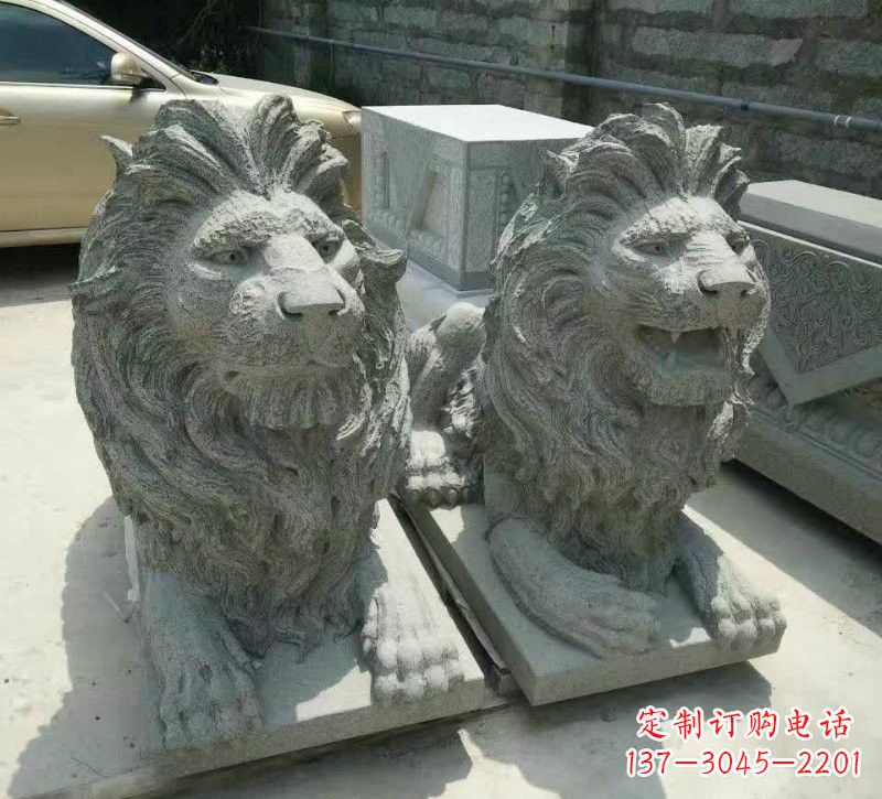 南通卧式狮子石雕
