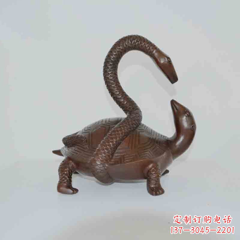 南通乌龟背蛇龟蛇铜雕