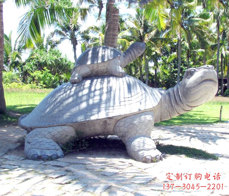 南通乌龟母子石雕