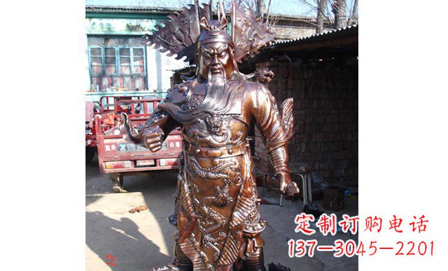 南通武财神持刀关公铜雕 (3)