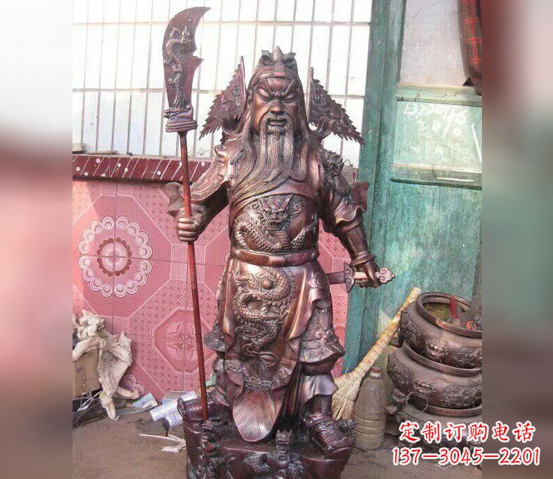 南通武财神关公提刀铜雕