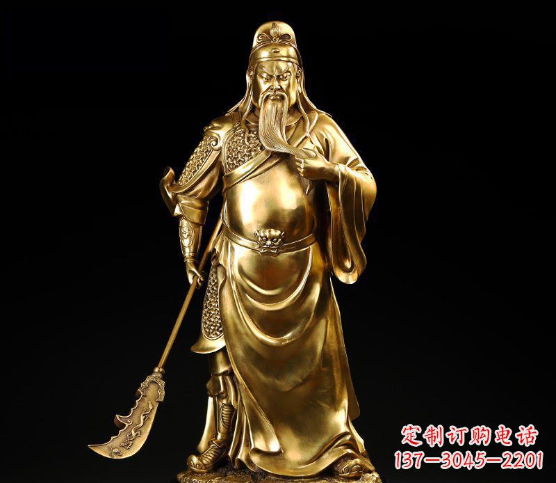南通武圣握刀关公铜雕