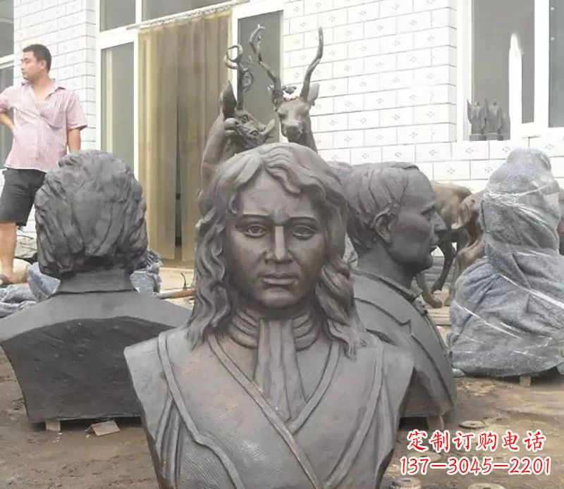 南通西方名人胸雕铜雕