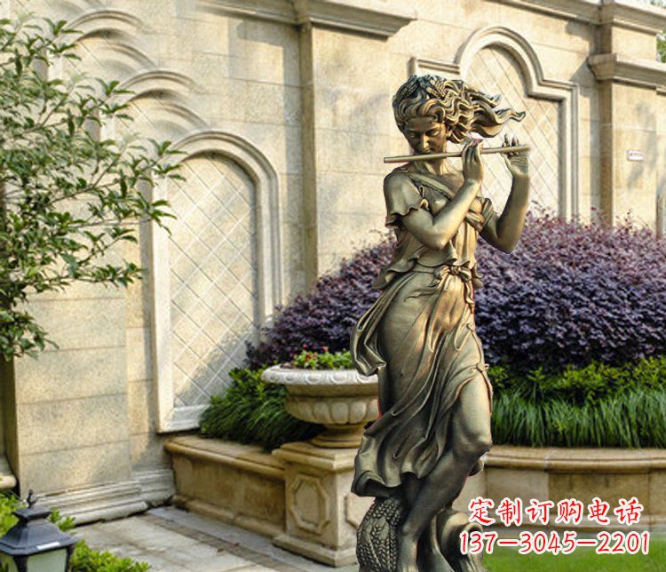 南通西方女人别墅景观铜雕塑