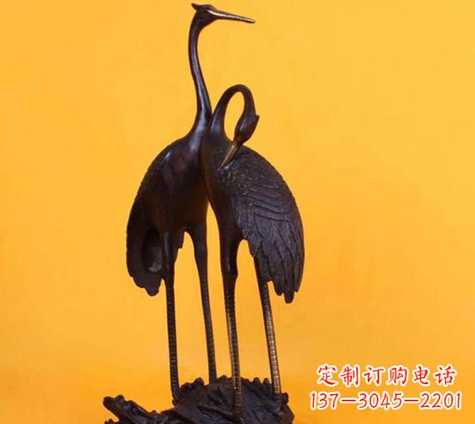 南通仙鹤雕塑铜