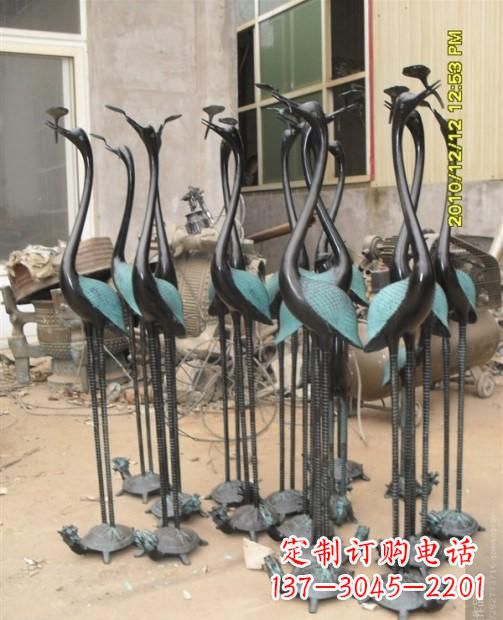 南通仙鹤动物铜雕