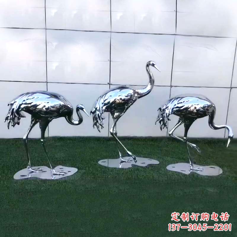 南通仙鹤镜面不锈钢雕塑