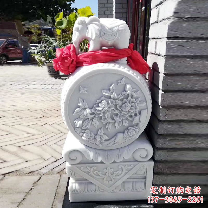 南通仙鹤石雕门墩