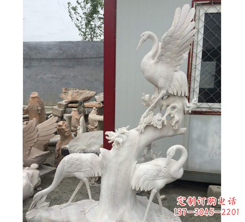 南通仙鹤松树石雕