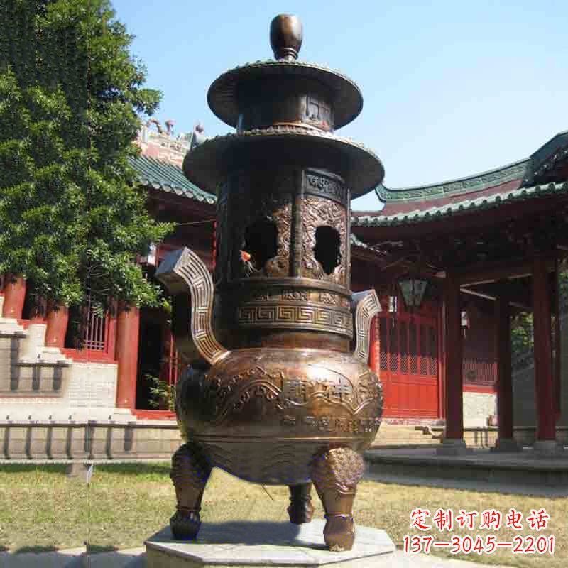 南通现代铜制香炉铜雕香炉