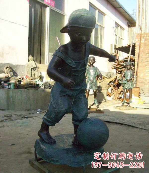南通小孩玩耍青铜人物铜雕