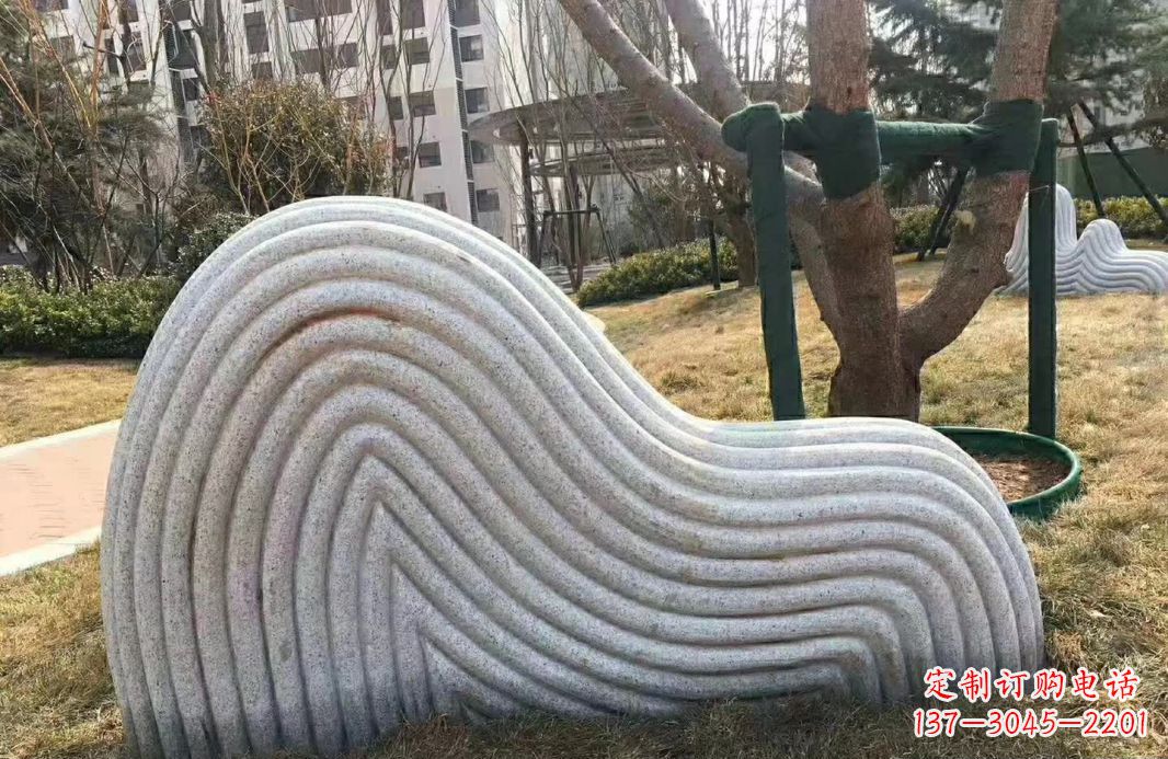 南通小区大理石纹理假山雕塑