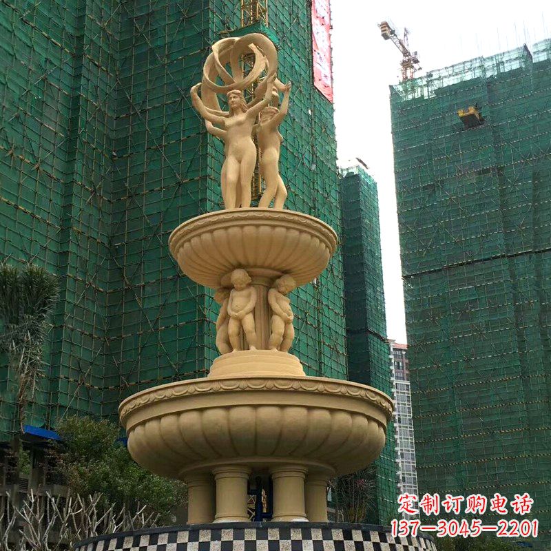 南通小区大型欧式人物景观喷泉