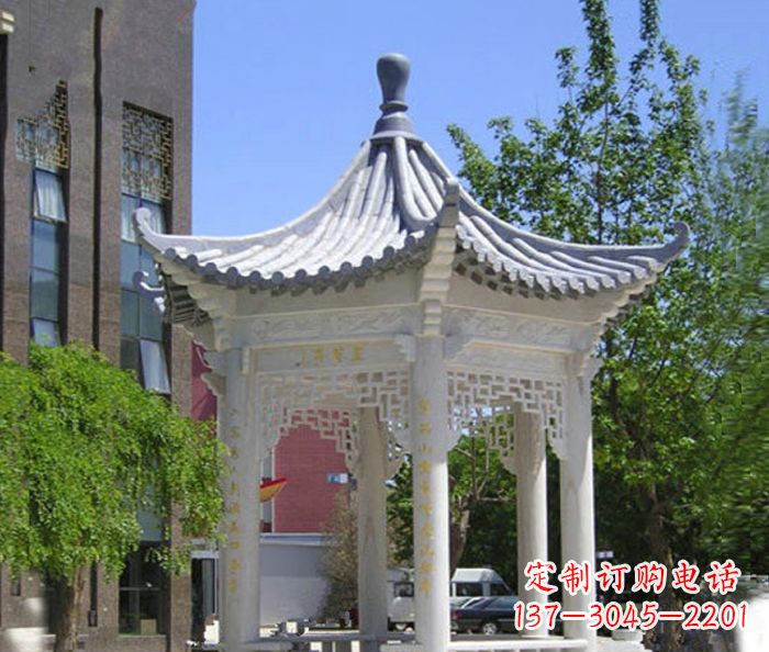 南通小区景观大理石凉亭