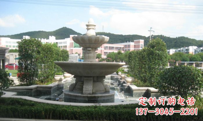南通小区景观大理石喷泉石雕 (2)