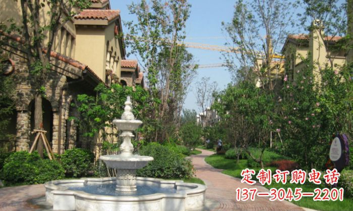 南通小区景观大理石喷泉石雕 (5)