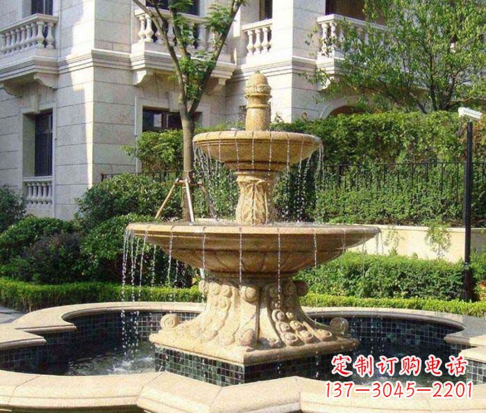南通小区景观大型喷泉石雕 (2)