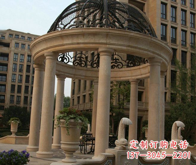 南通小区景观欧式石雕凉亭