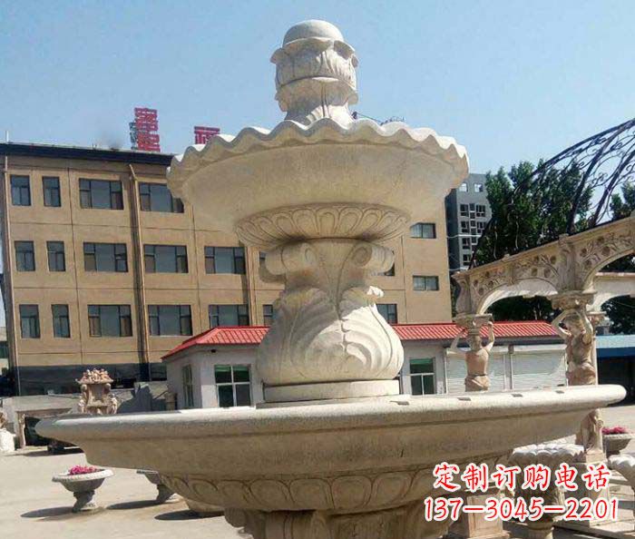 南通小区景观砂岩大型喷泉石雕