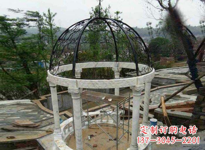 南通小区欧式圆顶凉亭石雕