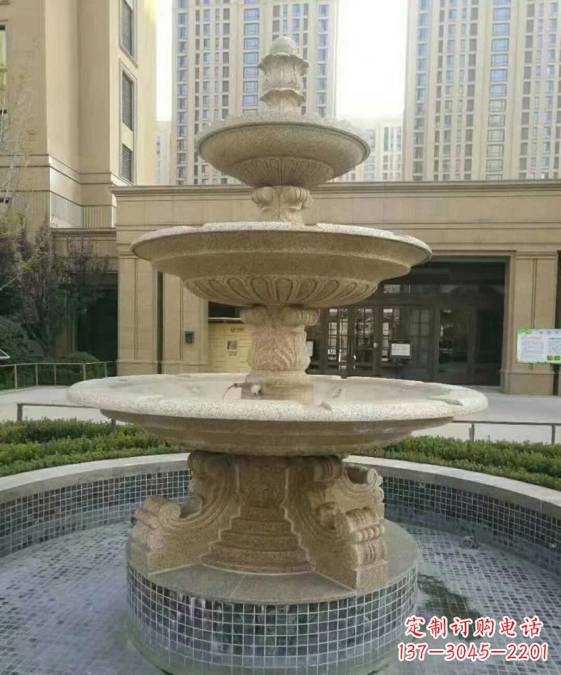 南通小区喷泉石雕 (2)