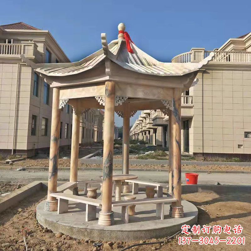南通小区庭院石雕凉亭
