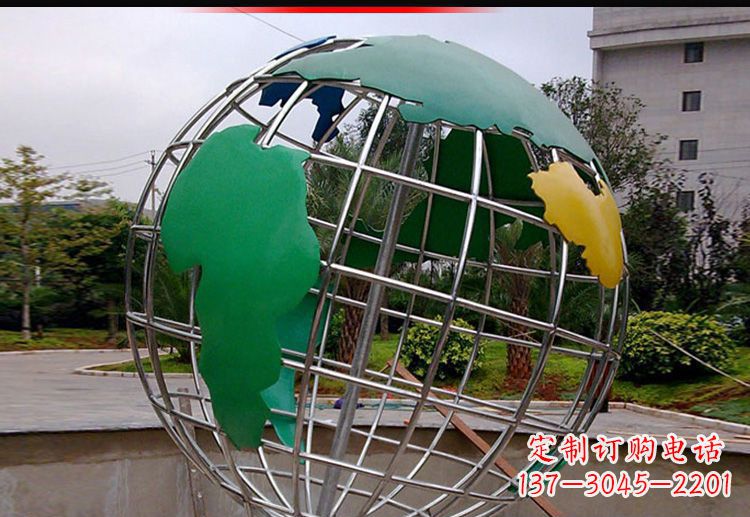南通校园不锈钢地球仪造型雕塑
