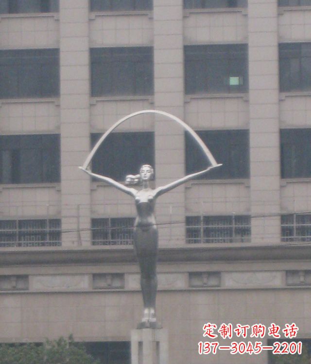 南通校园不锈钢女孩雕塑
