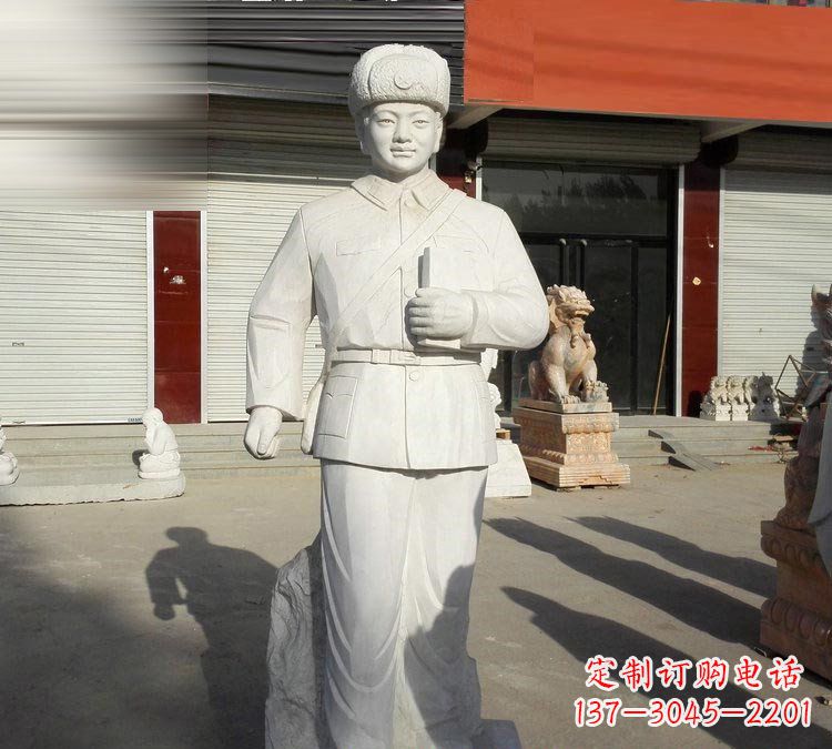 南通校园大理石立式雷锋雕塑