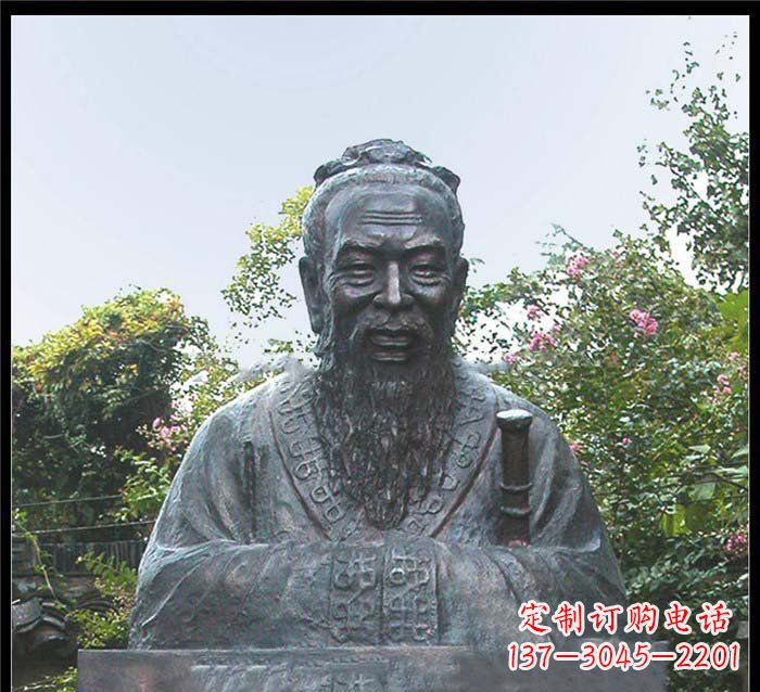 南通校园大型孔子头像铜雕