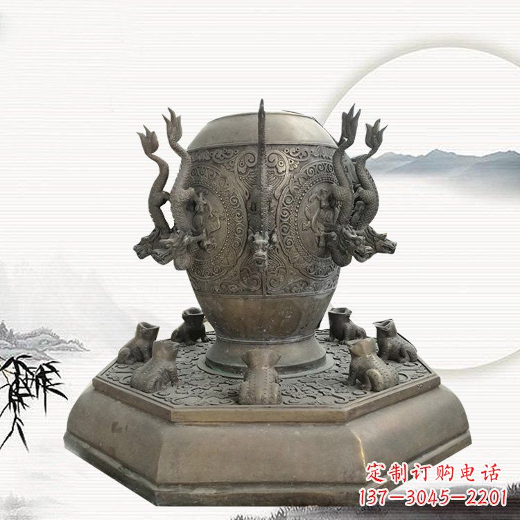 南通校园地动仪铜雕
