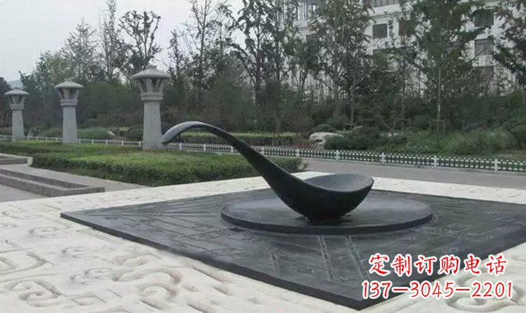 南通校园古代指南针司南铜雕