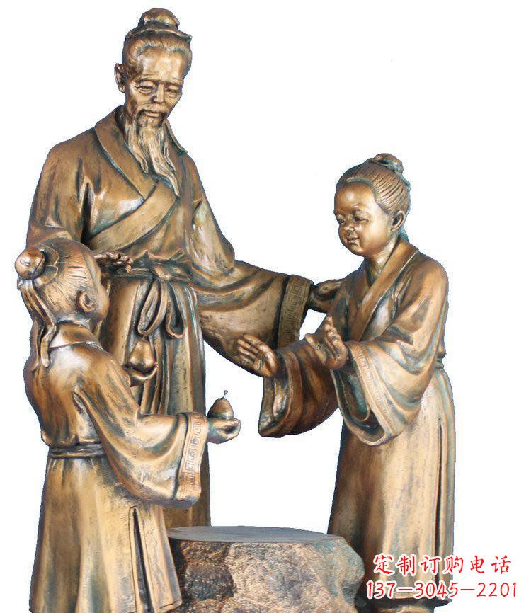 南通校园孔融让梨景观铜雕