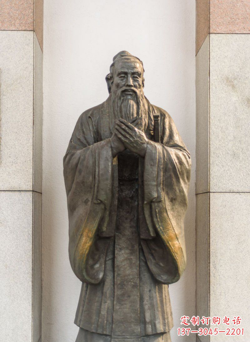 南通校园孔子名人铜雕