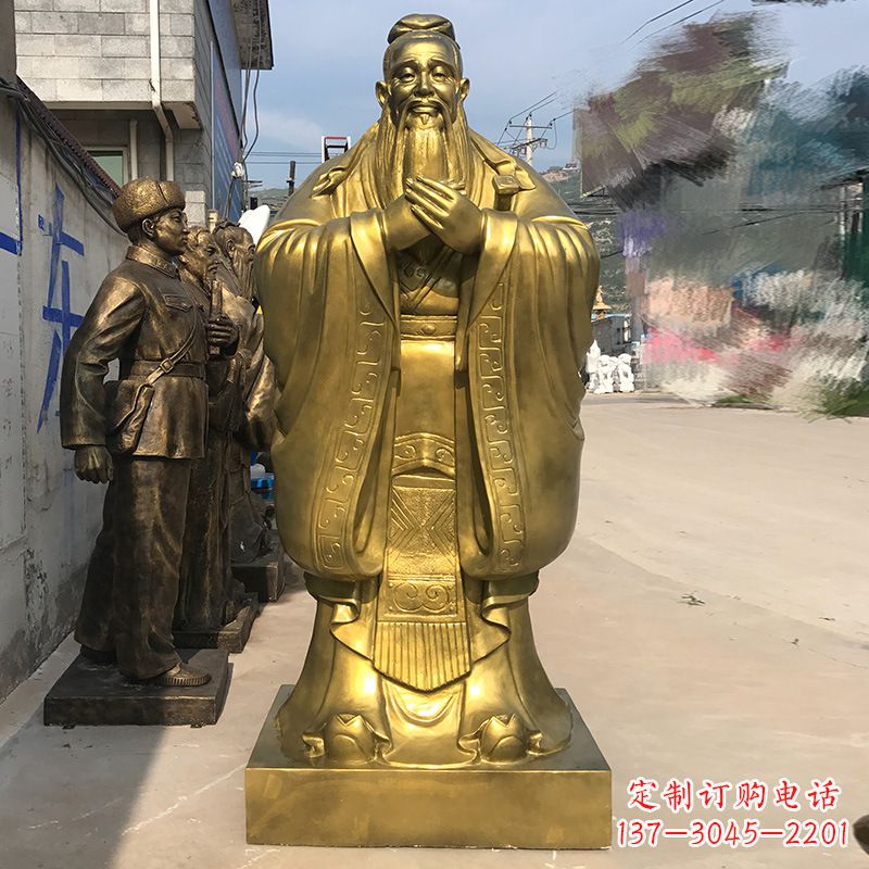 南通校园孔子铜雕像