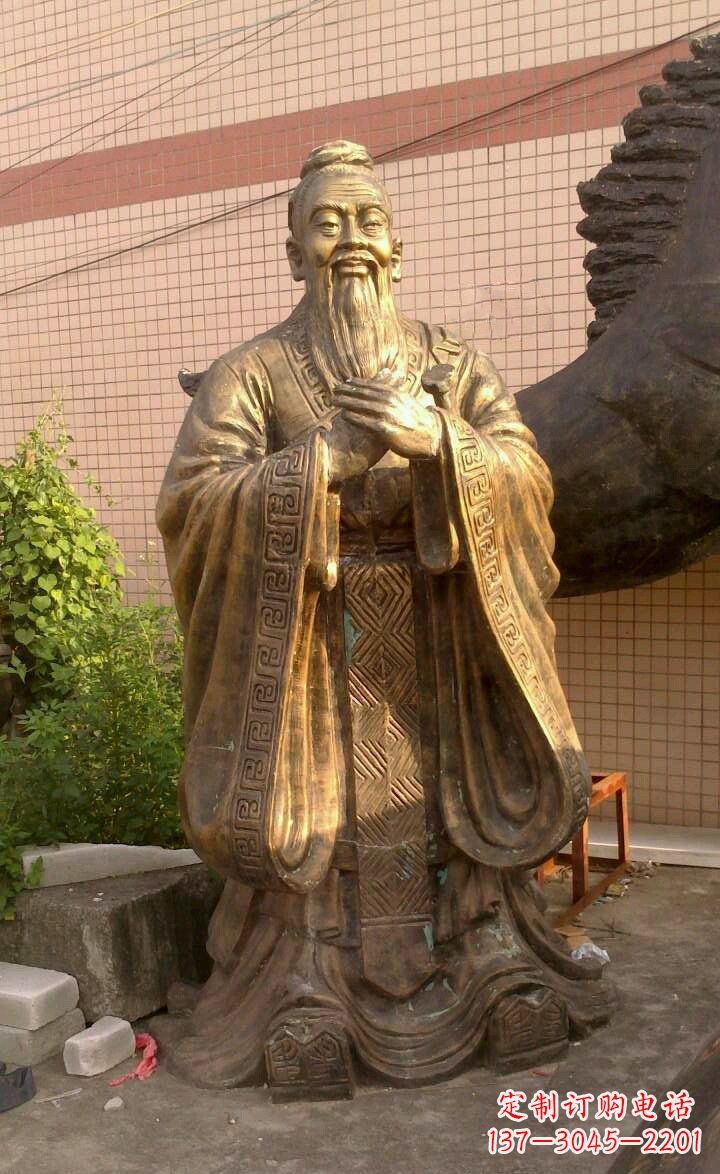 南通校园孔子像人物铜雕