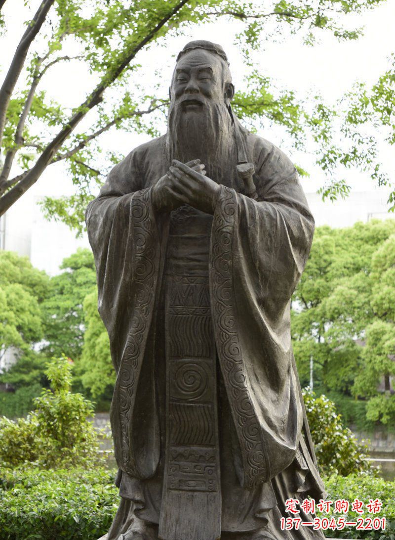 南通校园孔子行教像铜雕 (2)