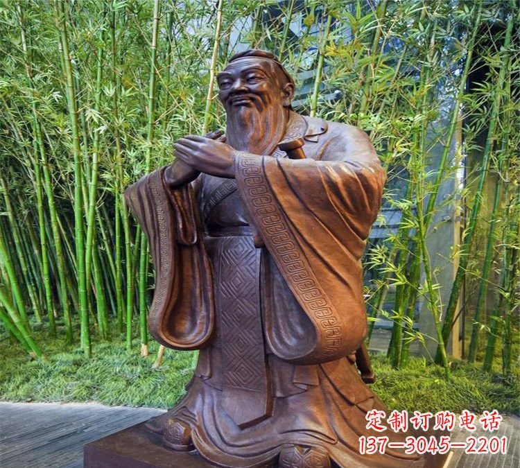 南通校园孔子行教像铜雕