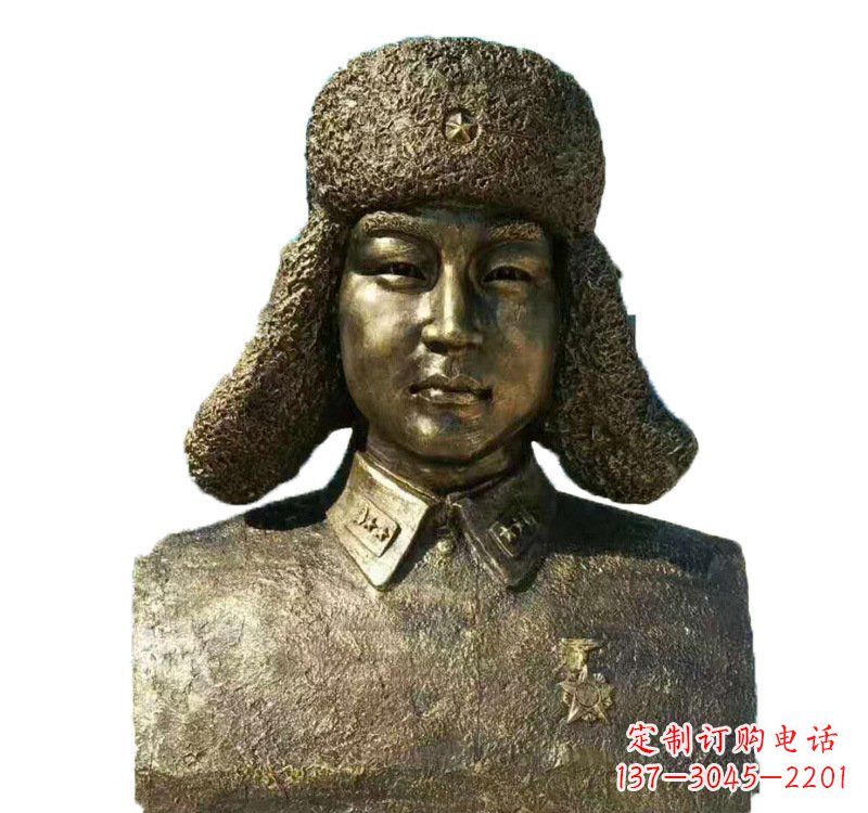 南通校园雷锋头像铜雕